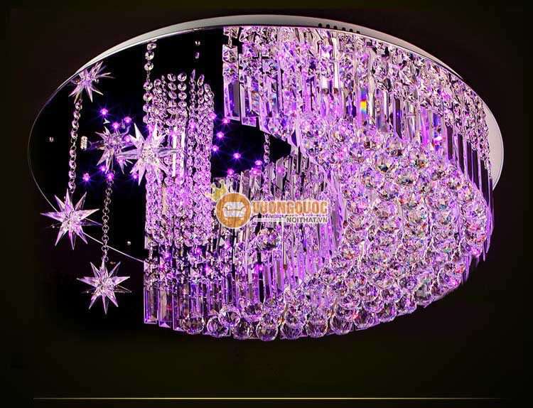 Đèn ốp trần pha lê thiết kế trăng sao cực đẹp CM103-5